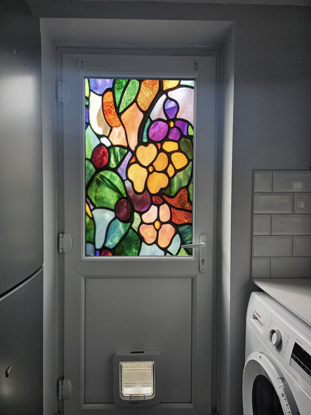 Floral Colours 1 Stained Glass Window Film