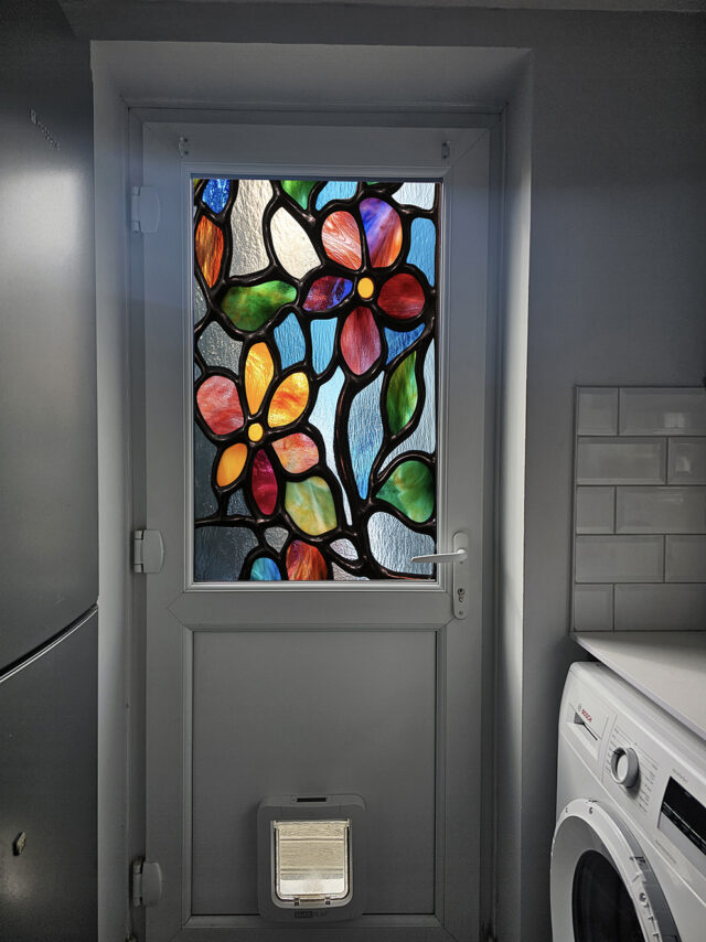 Floral Colours 2 Stained Glass Window Film