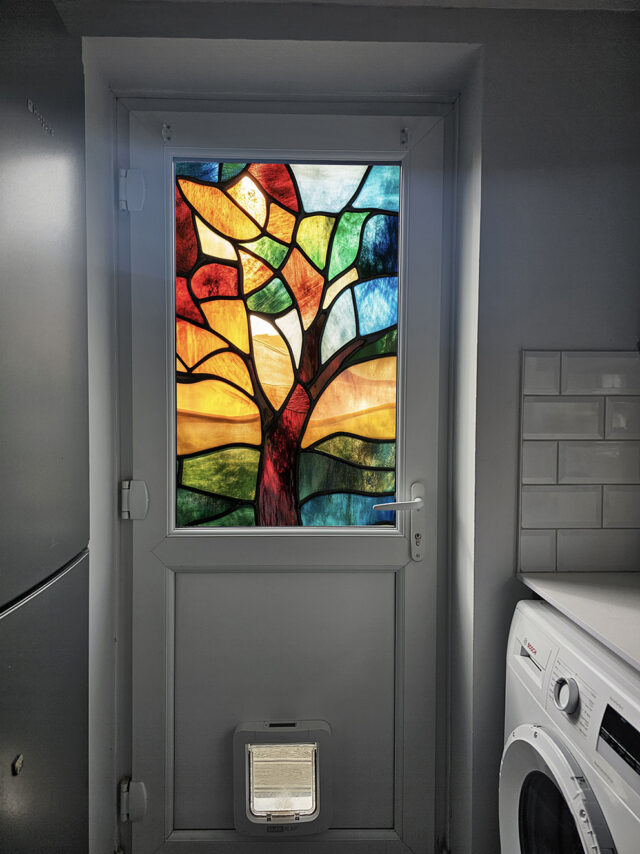Abstract Tree 2 Stained Glass Window Film