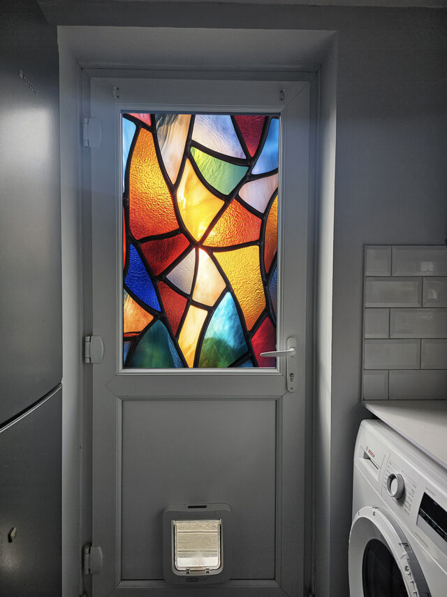 Abstract Colours 1 Stained Glass Window Film