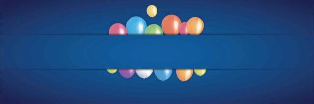 Blue Balloons Banner