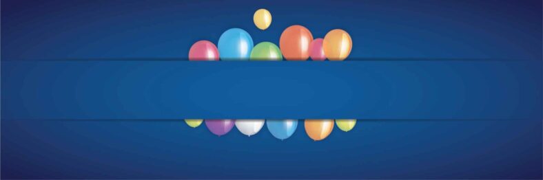 Blue Balloons Banner