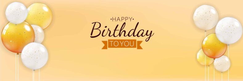 Orange Birthday Banner