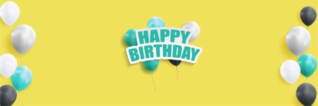Yellow Birthday Banner