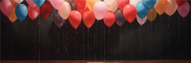 Multicoloured Balloons Banner