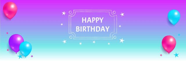 Birthday Balloons Banner