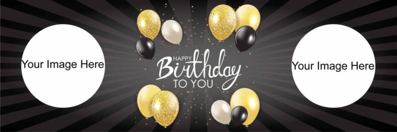 Personalised Black Birthday Banner
