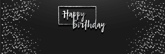 Black and White Confetti Banner