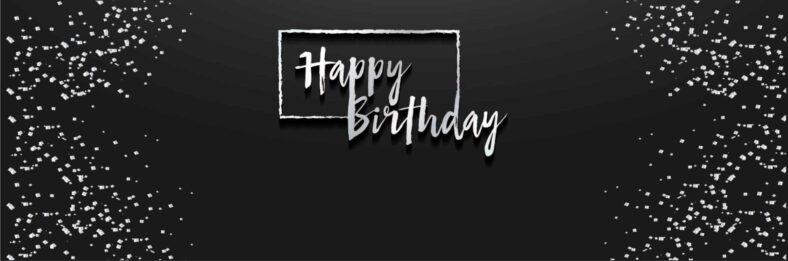 Black and White Confetti Banner