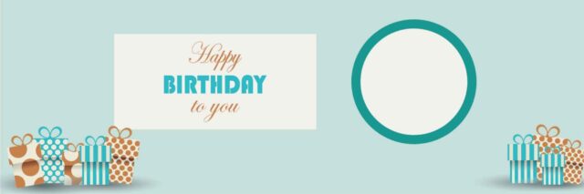Blue Circle Birthday Banner