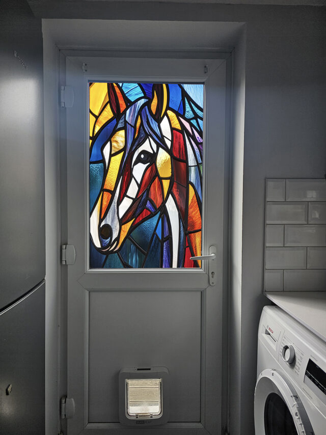 Colourful Horse 2 Stained Glass Window Film