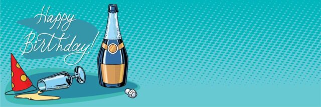 Champagne Birthday Banner