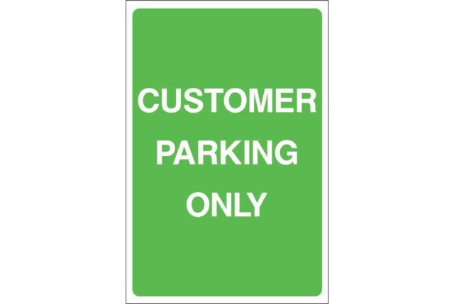 Customer parking only