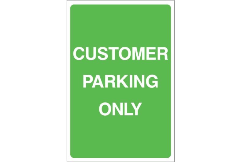 Customer parking only
