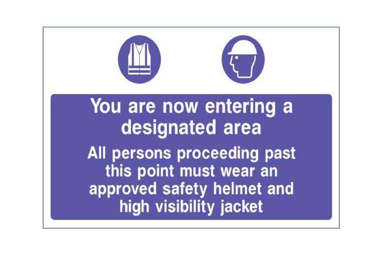 You are now entering a designated area