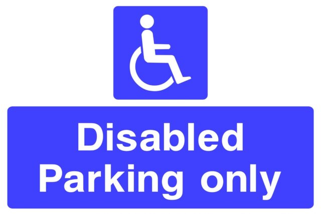 Disabled parking only Sign