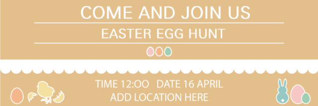 Easter Bunny Egg Hunt Banner