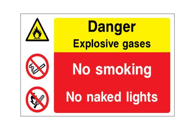Danger Explosive Gases Sign