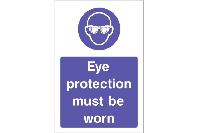 Eye protection must be worn