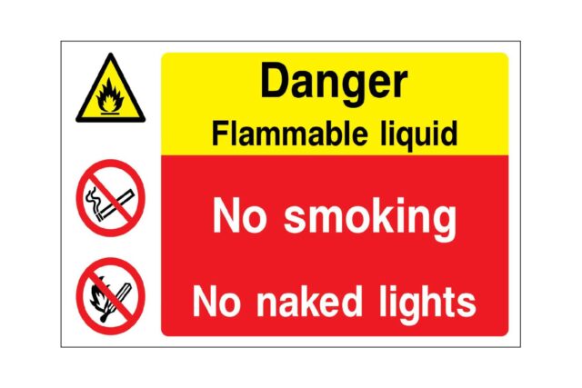 Danger Flammable Liquid Signs