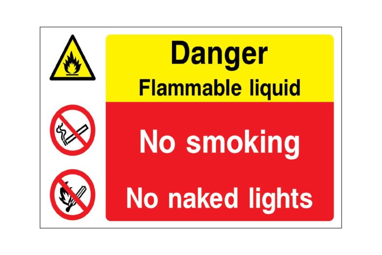 Danger Flammable Liquid Signs