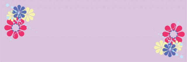 Pink and Purple Flowers Banner