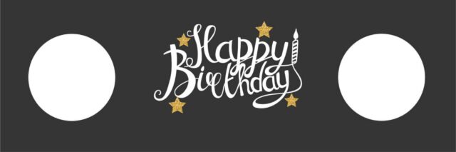 Gold Stars Birthday Banner