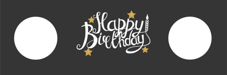 Gold Stars Birthday Banner