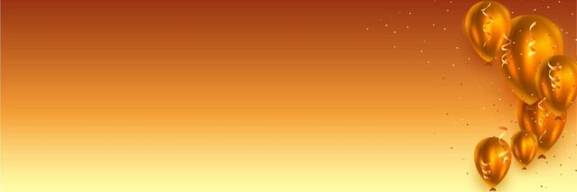 Golden Balloon Banner