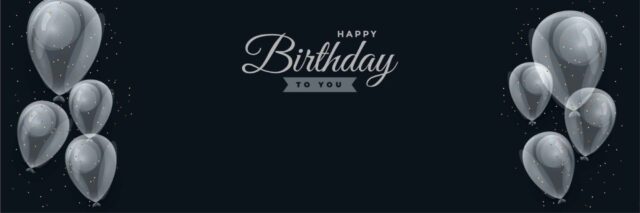 Silver Birthday Banner