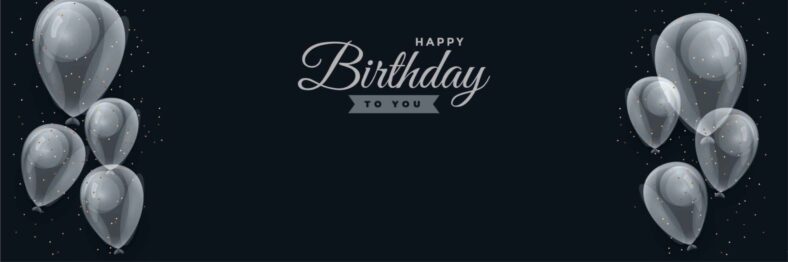 Silver Birthday Banner