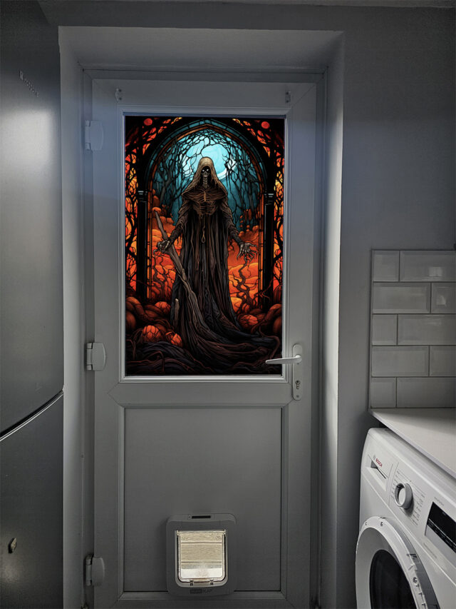 Grim Reaper Stained Glass Window Film