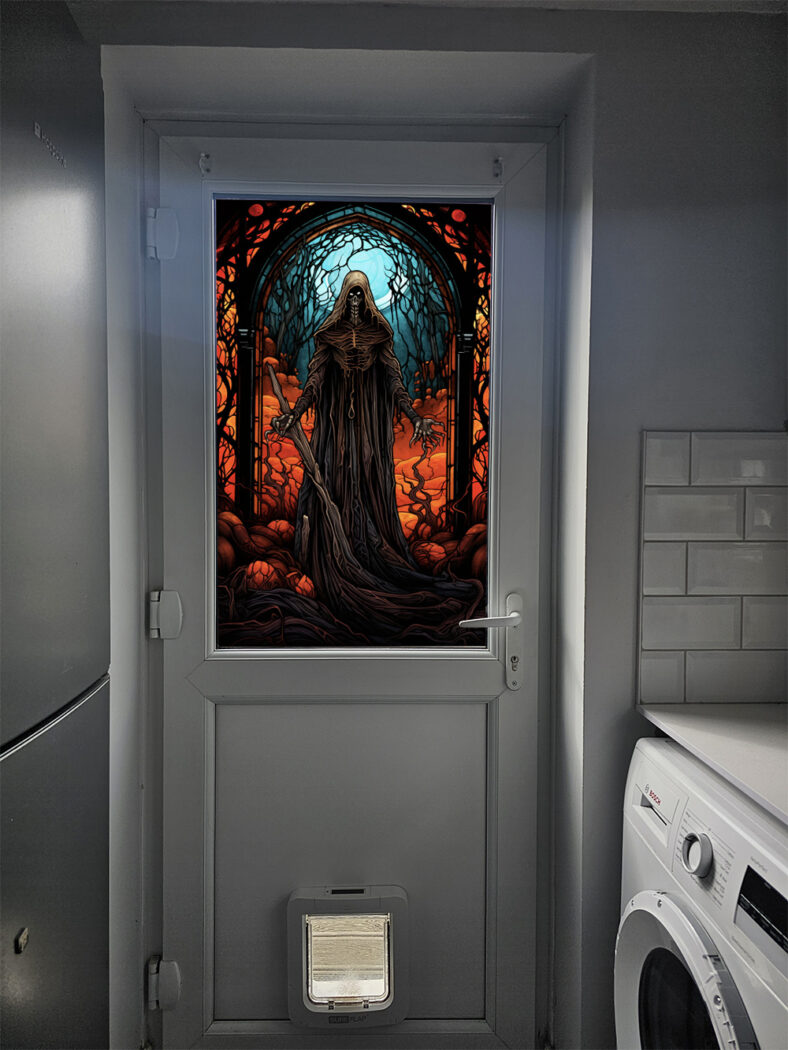 Grim Reaper Stained Glass Window Film
