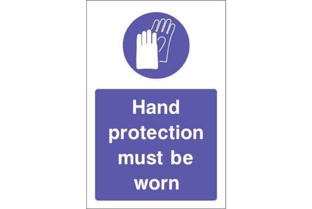 Hand protection must be worn