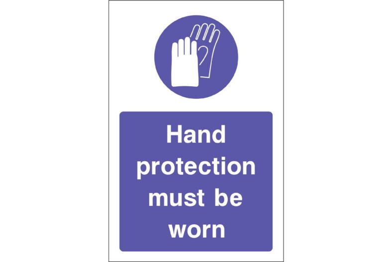 Hand protection must be worn