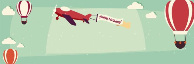 Flying Birthday Banner