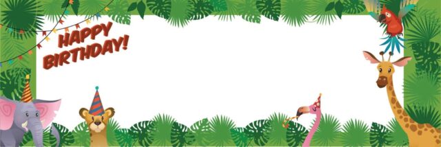 Jungle Birthday Banner