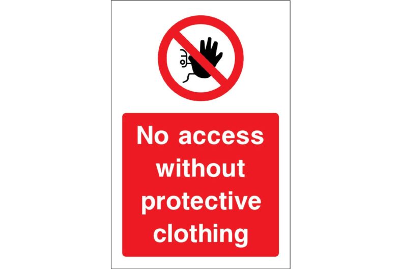 No access without protective clothing