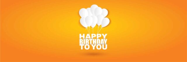 Orange Birthday Banner