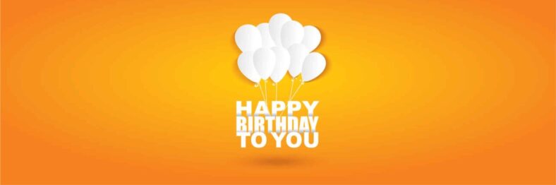 Orange Birthday Banner