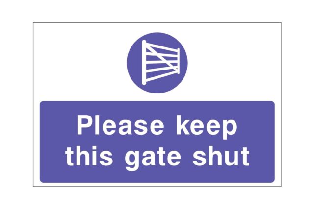 Please keep this gate shut