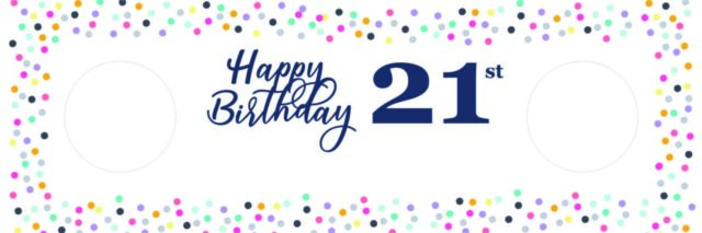 21st Birthday Polka Dot Banner