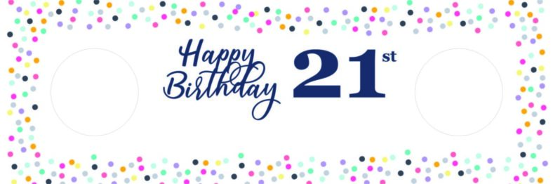 21st Birthday Polka Dot Banner