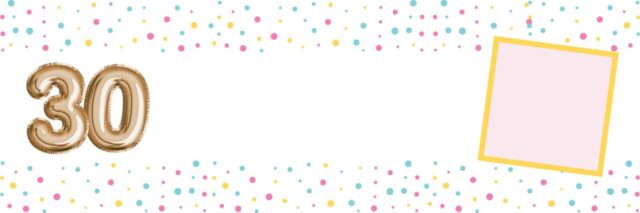 30th Polka Dot Banner