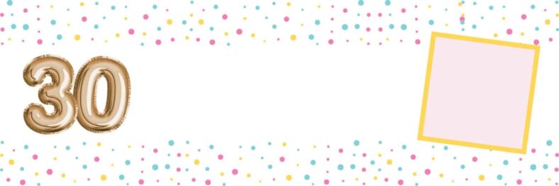 30th Polka Dot Banner