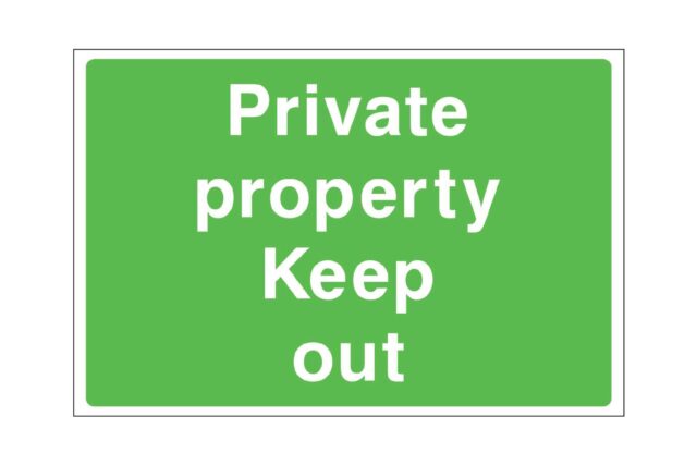 Private property keep out