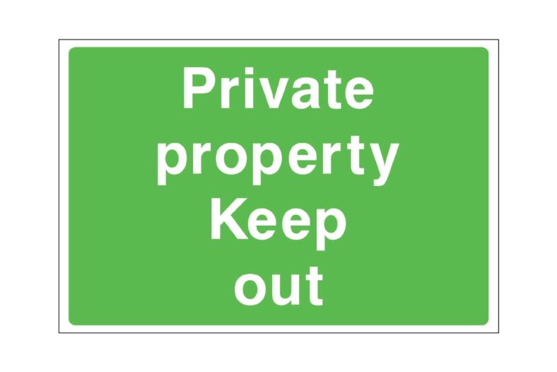 Private property keep out