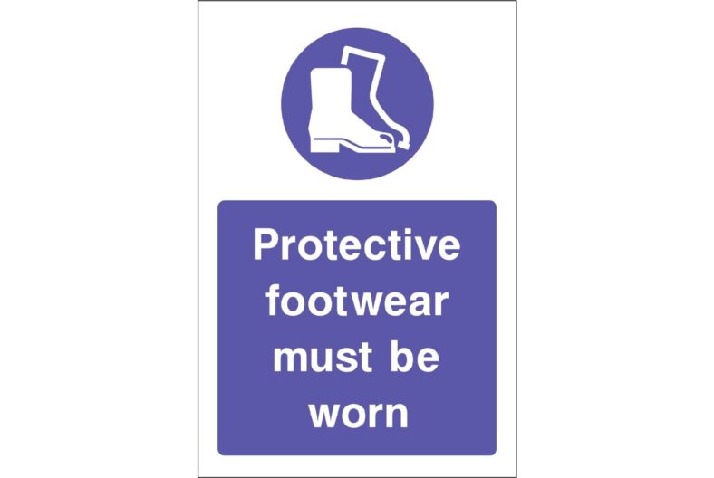 Protective footwear must be worn