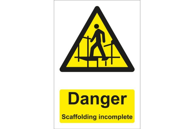 Danger Scaffolding Sign