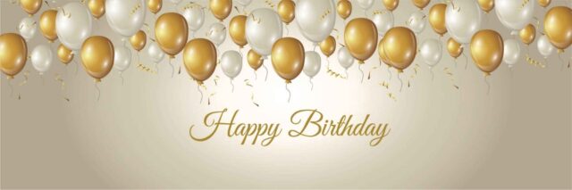 Silver And Gold Birthday Banner